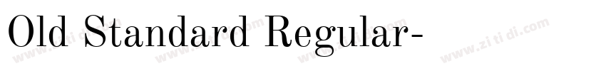 Old Standard Regular字体转换